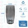 Imagem de Copos de Vidro - 6 Peças - 2 Cores - Cinza e Transparente 370ML