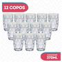 Imagem de Copos De Vidro Alto Transparentes 370 ML Modelo Diamante - 12 UN