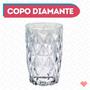 Imagem de Copos De Vidro Alto Transparentes 370 ML Modelo Diamante - 4 UN