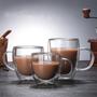 Imagem de Copos De Vidro Borossilicato Duplo 80ml Expresso 2u Com Alça