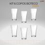 Imagem de Copos De Vidro Cerveja Chopp Boteco Bar 200ml 6 Unid Nadir