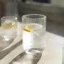 Imagem de Copos de Vidro Versalhes Canelado Bulk Long Drink Suco Agua 420ml