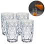Imagem de Copos Diamante Transparente Mesa Posta 370ML Grosso 4 UN