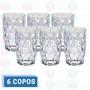Imagem de Copos Diamante Transparente Mesa Posta 370ML Grosso 6 UN