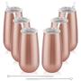 Imagem de Copos Isolados para Champanhe Lifecapido (180ml) - Pacote com 6 Unidades - Ouro Rosa