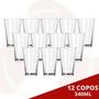 Imagem de Copos Londres Vidro 240ML Resistente Mesa Posta Cozinha - 12 UN