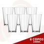 Imagem de Copos Londres Vidro 240ML Resistente Mesa Posta Cozinha - 6 UN