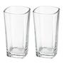 Imagem de Copos Texas BALI Quadrado Vidro Transparente Mesa Posta 320ml 2 UNIDADES