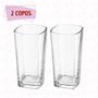 Imagem de Copos Texas BALI Quadrado Vidro Transparente Mesa Posta 320ml 2 UNIDADES