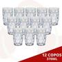 Imagem de Copos Vidro Grosso Modelo Diamante 370 ML Transparente - 12 Un