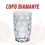 Imagem de Copos Vidro Grosso Modelo Diamante 370 ML Transparente - 12 Un
