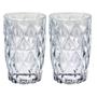 Imagem de Copos Vidro Grosso Modelo Diamante 370 ML Transparente - 2 Un