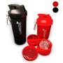 Imagem de Coqueteira vermelha weeze BPA Free 500l Shaker Com Mola Compartimento e Gancho Para Academia