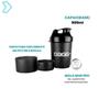 Imagem de Coqueteleira Academia Shaker Porta Whey Shakeira Copo Fitness C/ Mola 3 Compartimentos Personalizado