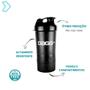 Imagem de Coqueteleira Academia Shaker Porta Whey Shakeira Copo Fitness C/ Mola 3 Compartimentos Personalizado