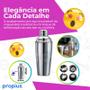 Imagem de Coqueteleira Inox 750 Ml 3 Peças Doses Coqueteleiro Bartender Tequila Eventos Festas Casamento