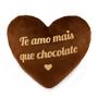 Imagem de Coração De Pelúcia Chocolate 50Cm Dia Dos Namorados