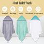 Imagem de CORAL DOCK 3 Pack Baby Hooded Bath Towel Sets, Ultra Absorbent Baby Essentials Item for Newborn Boy Girl, Baby Bath Shower Towel Gifts for Infant and Toddler - Classic Neutral Plaid