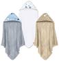 Imagem de CORAL DOCK 3 Pack Baby Hooded Bath Towel Sets, Ultra Absorbent Baby Essentials Item for Newborn Boy Girl, Baby Bath Shower Towel Gifts for Infant and Toddler - Neutral Grey Starry Sky