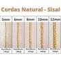 Imagem de Corda De Sisal 6mm Rolo 150Mts Rasada Arranhador Gatos Decoração