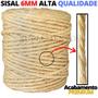 Imagem de Corda De Sisal Natural 6mm Rolo Aprox. 134mts Arranhador E Artesanato Em Geral