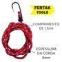 Imagem de Corda Elástica Para Pagageiro Kit 4 Cordas de 1,50mt x 8mm P/ Moto ou Bike Resistente Estique Multiuso Fertak.