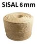 Imagem de Corda Sisal Natural 6Mm Artesanato 20 Metros + Cola Branca