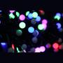Imagem de Cordão 100 Leds Cerejinha - 8 funções -  Chibrali - COLORIDO C/ FIO VERDE