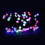 Imagem de Cordão 100 Leds Cerejinha - 8 funções -  Chibrali - COLORIDO C/ FIO VERDE
