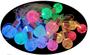 Imagem de Cordão 20 Bola Cristal Leds Coloridos Fixo Bivolt Decorativo