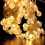Imagem de Cordão 20 Leds Luminária Bola Cristal Fio Led Pisca 2m