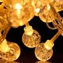 Imagem de Cordão 20 Leds Luminária Bola Cristal Fio Led Pisca 2m
