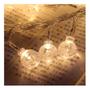 Imagem de Cordão 20 Leds Luminária Bola Cristal Fio Led Pisca 2m