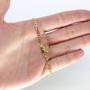 Imagem de Cordão 80cm  3mm+ Pulseira Banhado Ouro Fecho De Gaveta 3mm Grumet  curta - Excelente Acabamento