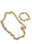 Imagem de Cordão Banhado A Ouro 18K Cadeado 12Mm Com Pulseira
