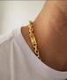 Imagem de Cordão Banhado A Ouro 18k Cadeado 8mm Com Pulseira+pingente