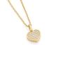 Imagem de Cordão banhado a ouro 18k com coração cravejado por zircônias - tam.50 5315985006