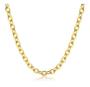Imagem de Cordão Banhado A Ouro 18K Elo Cadeado 6Mm 70 Com Pulseira
