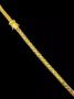 Imagem de Cordão Cadeado Duplo 5mm + Pingente Cruz Banhado a Ouro 70cm