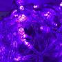 Imagem de Cordão Com 100 Lampadas De Led Formato Pequena Gota 10 Metros Fio Crystal Cor:Roxa