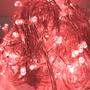 Imagem de Cordão Com 100 Lampadas De Led Formato Pequena Gota 10 Metros Fio Crystal Cor:Vermelho