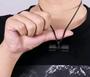Imagem de Cordão com Pingente em Aço Inox Barbell Dumbbell Fitness Academia