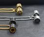 Imagem de Cordão com Pingente em Aço Inox Barbell Dumbbell Fitness Academia