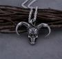 Imagem de Cordão com Pingente em Aço Inox clown skull Gótico Nórdico Vikings