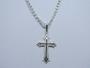 Imagem de Cordão Corrente Grumet  3mm Prata 925 Masculina 70cm + Cruz Crucifixo