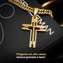 Imagem de Cordão de Ouro 18k Masculino Crucifixo Corrente Qualidade Moda Luxo