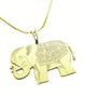 Imagem de Cordão E Pingente Elefante Estampa Banho Ouro 18k 1658