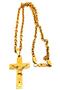 Imagem de Cordão Elo Media 70Cm Banhado Ouro 18K Com Pingente Cristo