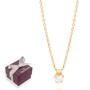 Imagem de Cordão Feminino Rommanel Solitário Banhado A Ouro 18k Lindo Elegante