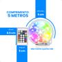 Imagem de Cordão Fita Led Luz RGB 5 Metros Com Controle E Aplicativo Impermeável IP67